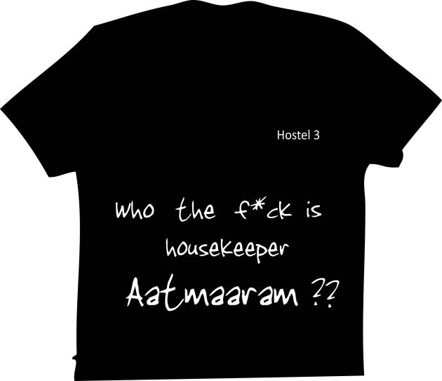 who the heck is housekeeper atmaaram? tshirt